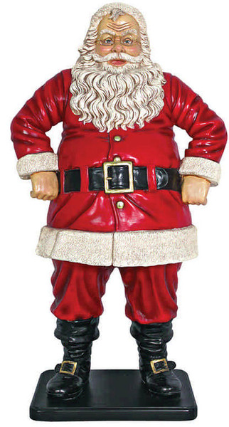 Christmas Jolly Santa Claus Life-Size Statue Large Fiberglass